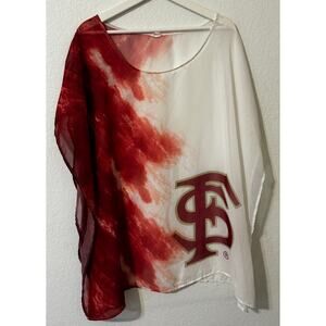 Emerson Street Clothing Co. Women's Florida State Blouse XL Garnett & White‎
